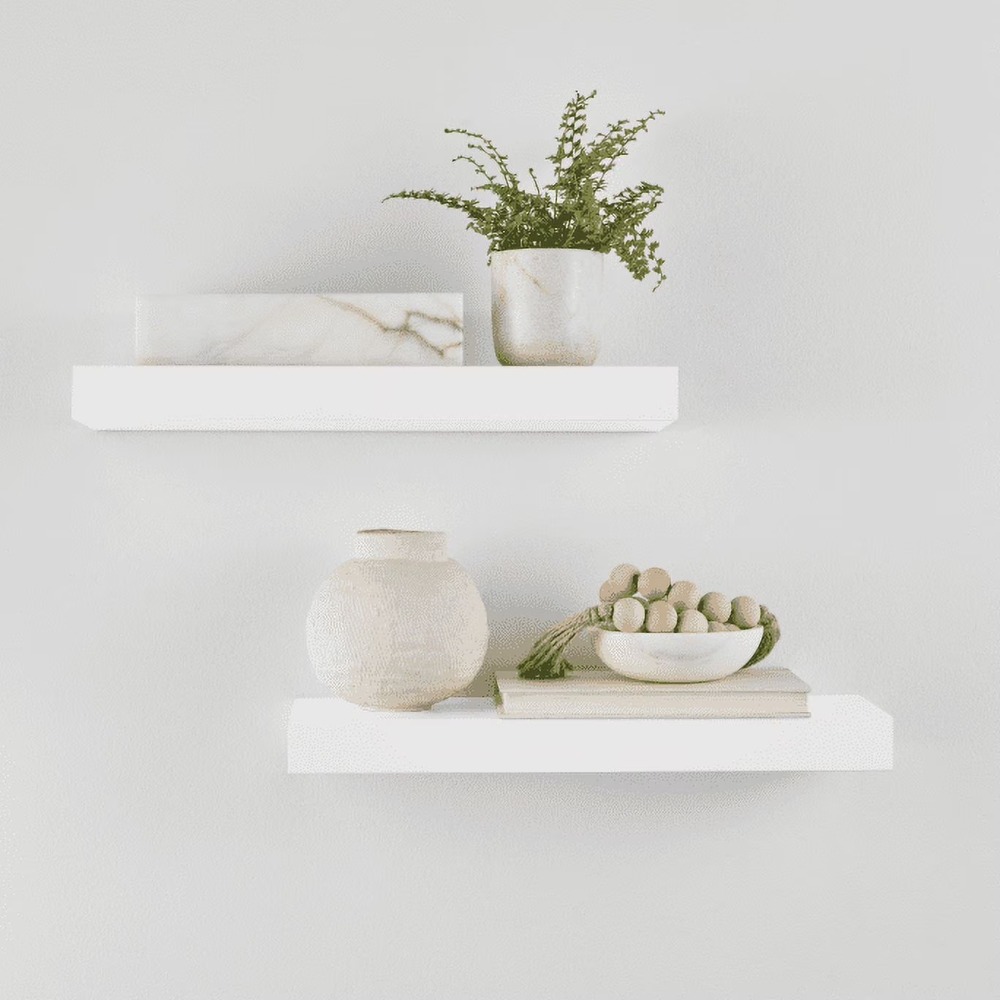 Kitchen Appliances In White - Juego de 2 Estantes Flotantes Blancos