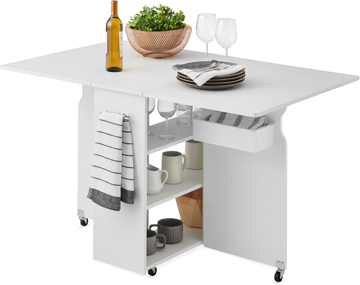 Mesa de comedor plegable, escr - Kitchen Appliances In White reseña y precio