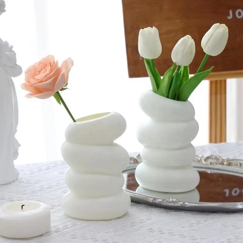 Florero blanco en espiral de p - Kitchen Appliances In White reseña y precio
