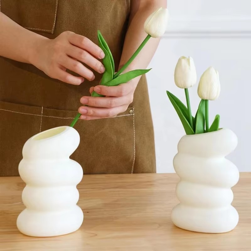 Florero blanco en espiral de p - Kitchen Appliances In White reseña y precio